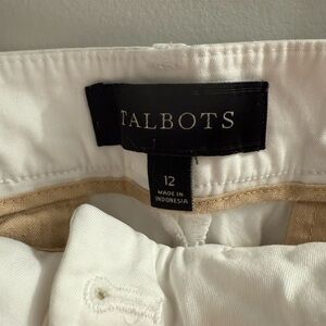 Talbots Classic White Trousers